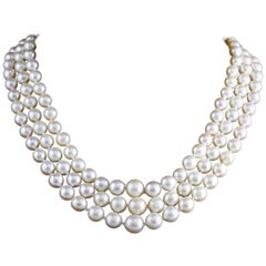 Edwardian Platinum Pearl Necklace Diamond Citrine Amethyst Platinum Clasp