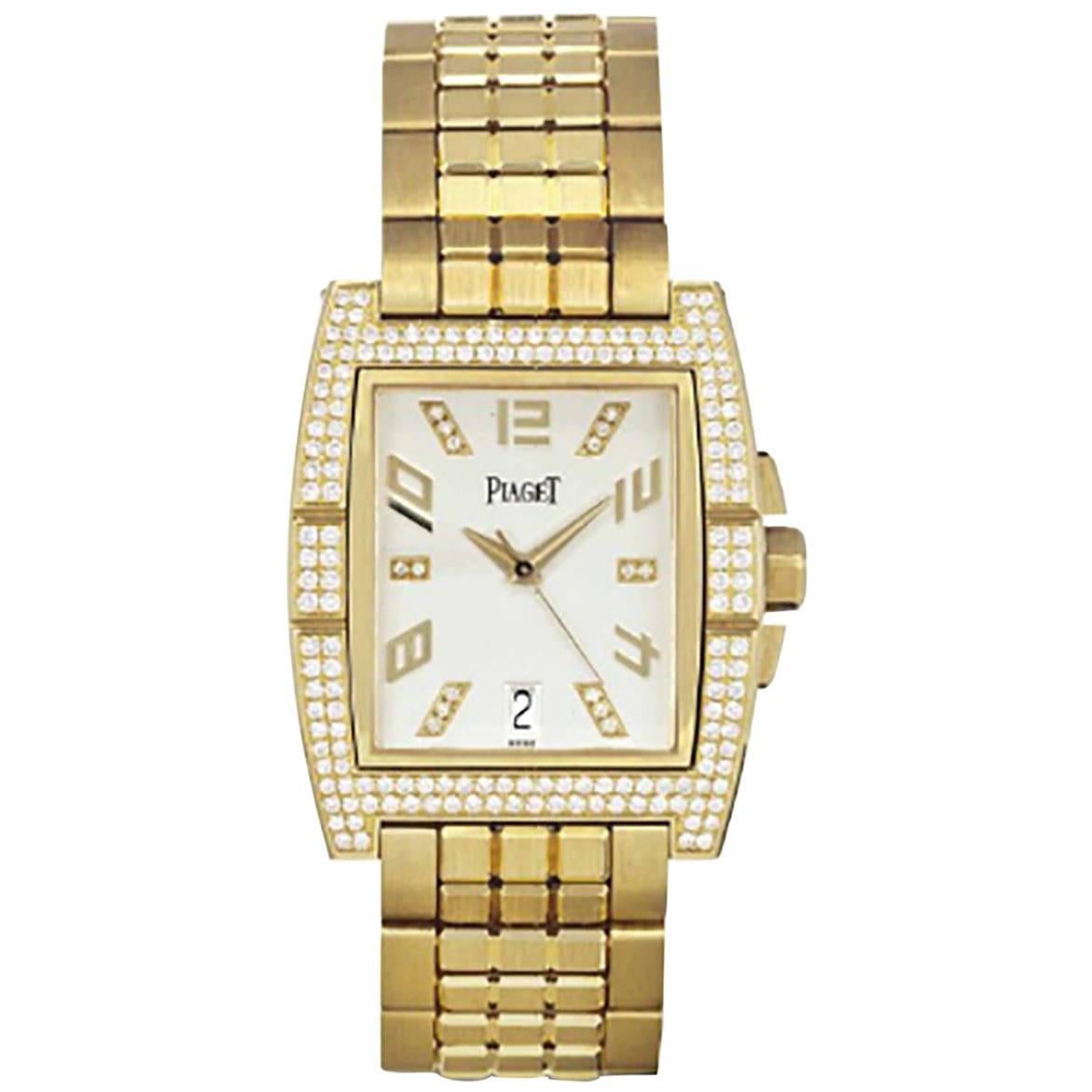 Piaget Yellow Gold Diamond Set Automatic Wristwatch