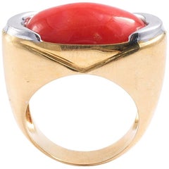 Coral Gold Ring 4