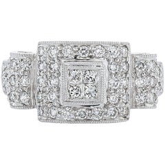 White Gold and Diamond Right Hand Ring