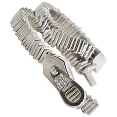 Staurino Fratelli Diamond White Gold Zipper Bracelet 1