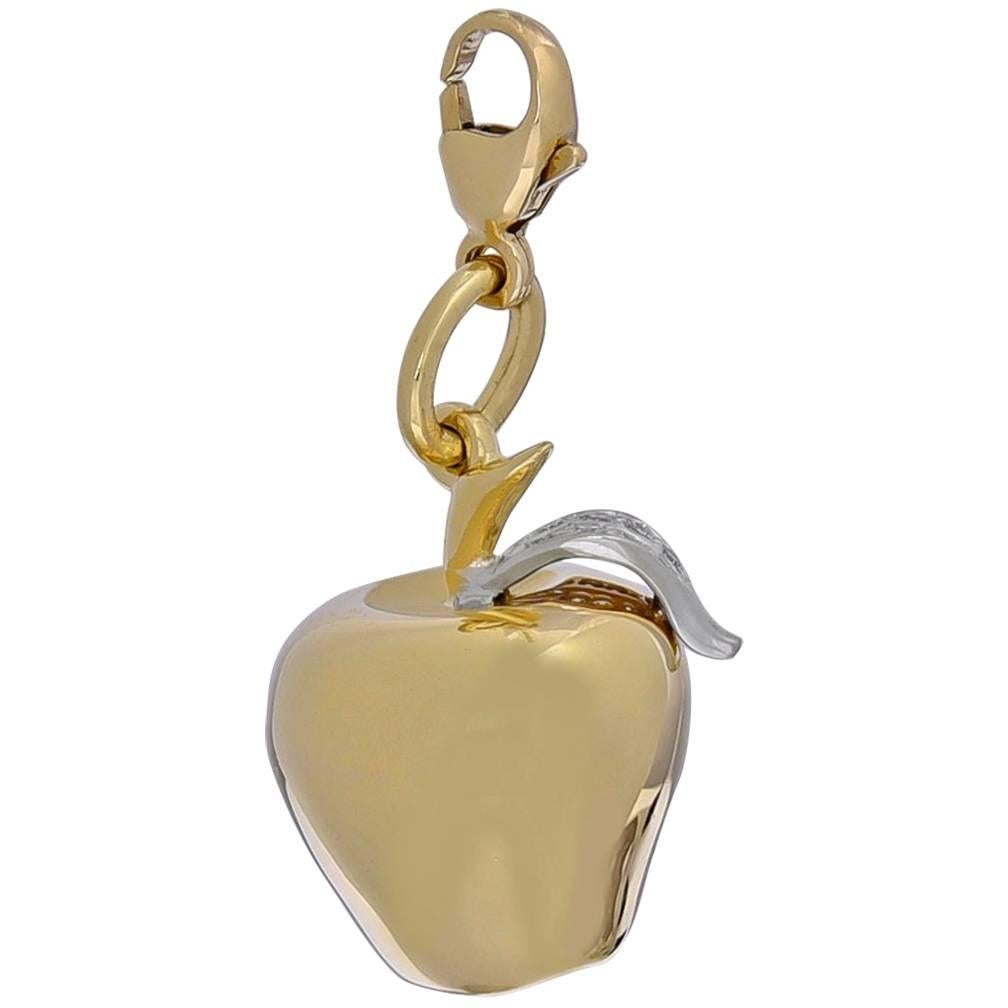 Co. Gold and Diamond Apple Charm at 1stDibs