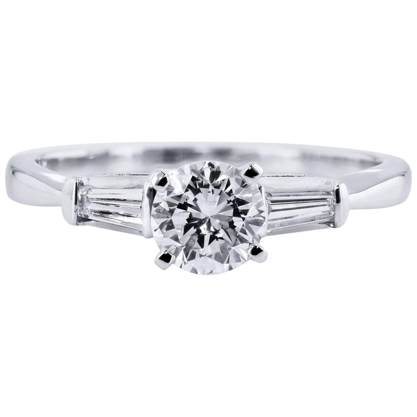 H & H 0.64 Carat Diamond Engagement Ring