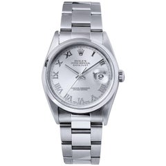 Rolex ladies Stainless steel Datejust Silvered Dial Automatic Wristwatch