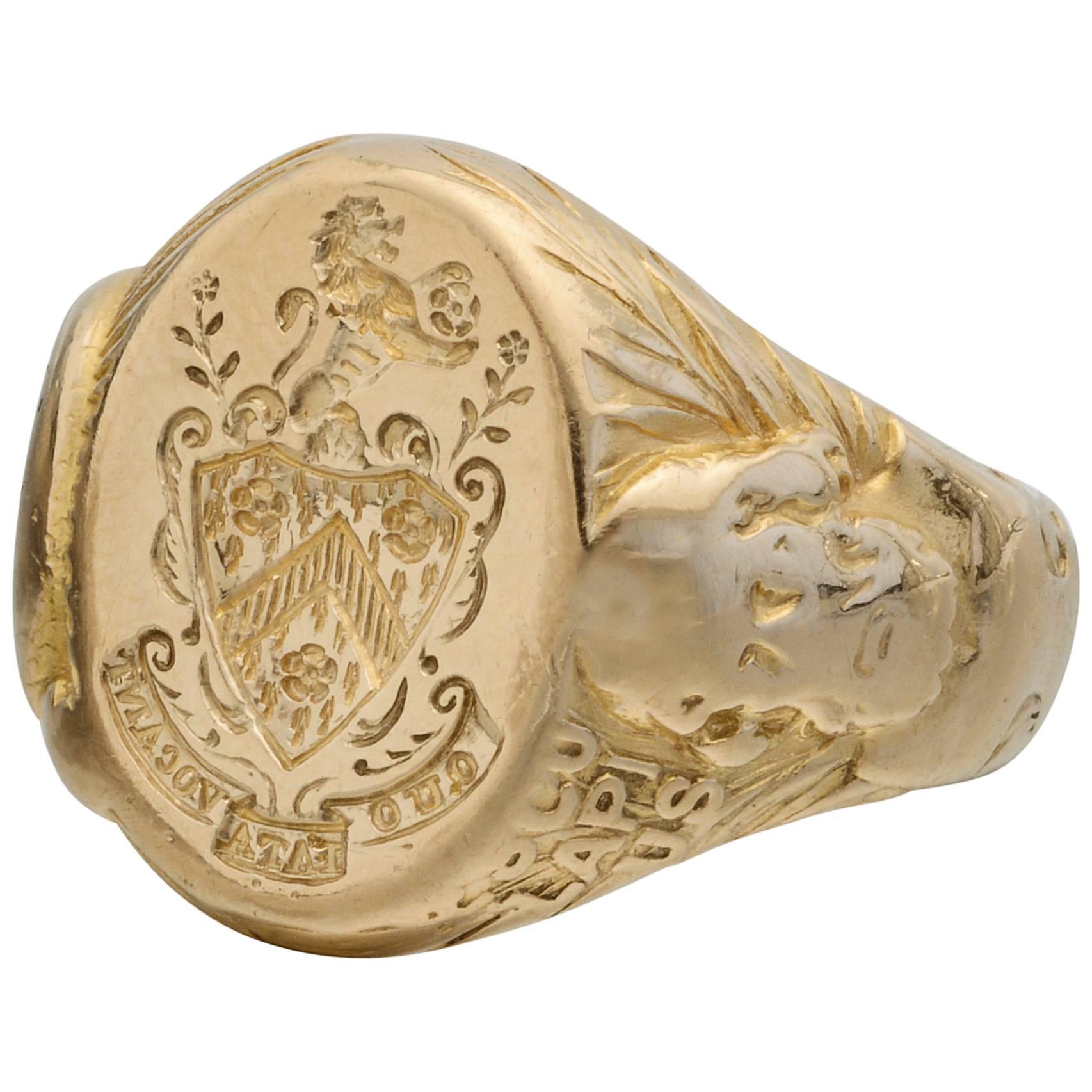 Antique Yellow Gold  Signet Ring