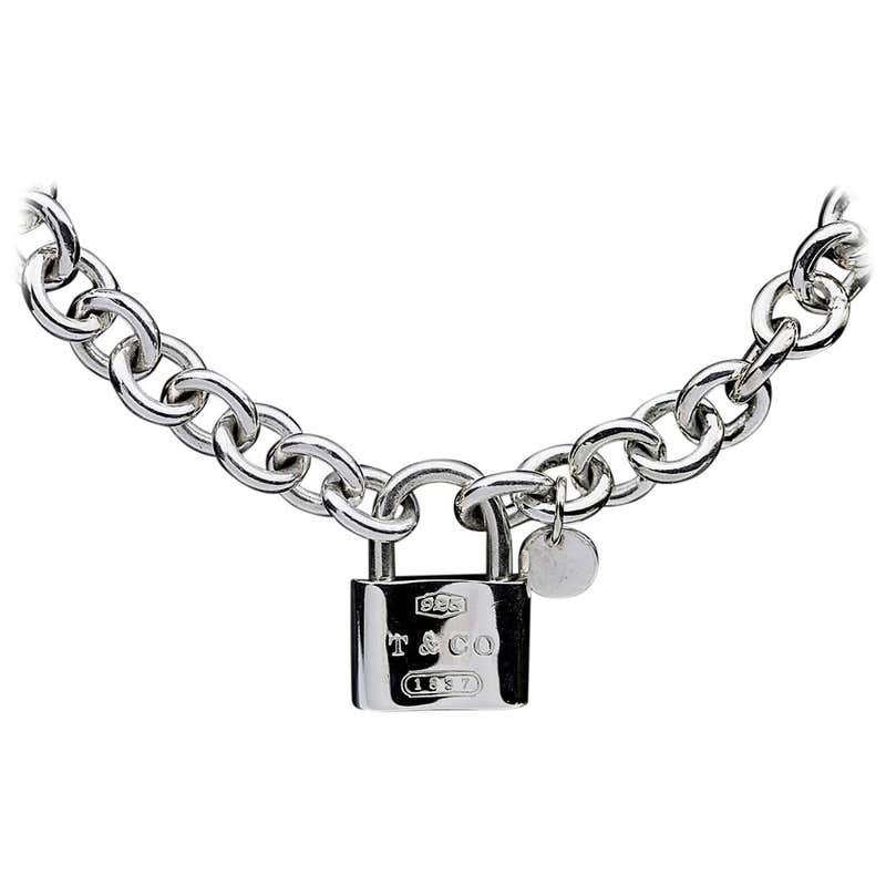 Tiffany and Co. Sterling Silver 1837 Lock Necklace at 1stDibs | tiffany ...