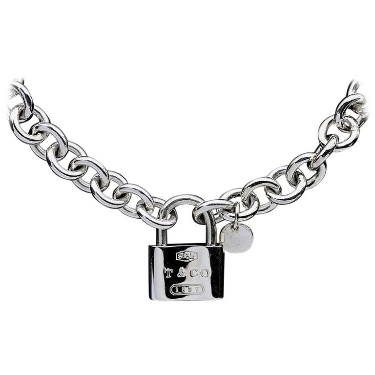 Tiffany and Co. Sterling Silver 1837 Lock Necklace at 1stdibs