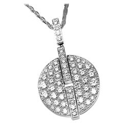 Cartier Himalia Pave Set Diamond White Gold Large Pendant Necklace