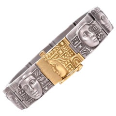 Barry Kieselstein-Cord Women of the World Gold Steel Bracelet