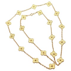Van Cleef & Arpels Vintage Alhambra Gold 20 Motif Necklace 6