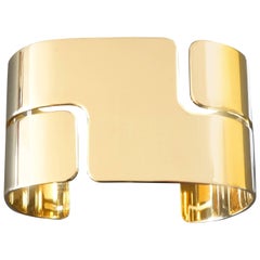 Dinh Van Modern Retro 'Seventies' Gold Cuff Bangle