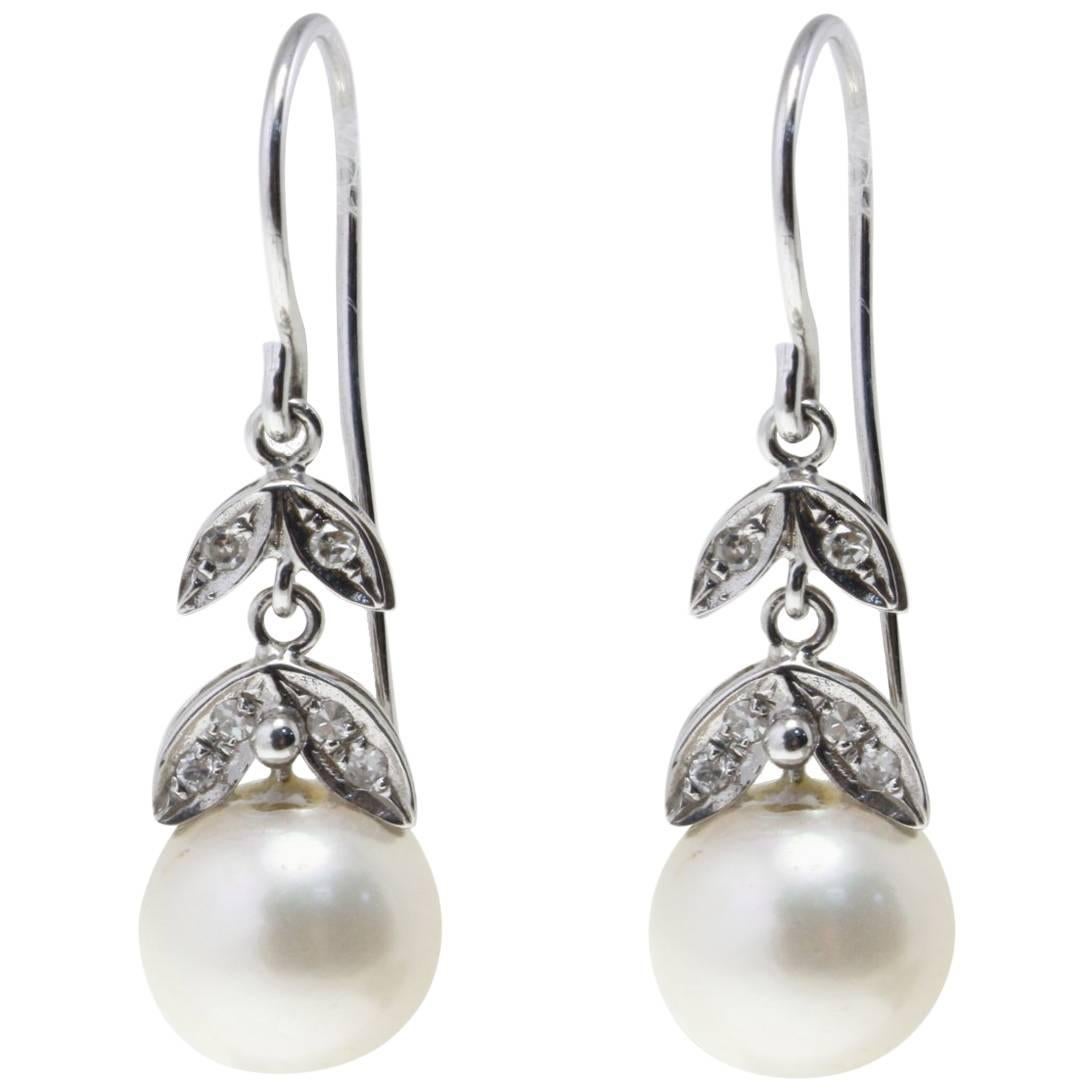 Luise Diamond and Australian Pearl Earrings