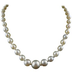 Art Deco Natural Pearls Necklace