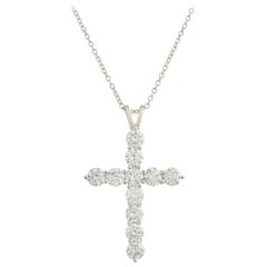 Pendentif croix en diamant Tiffany 1::65 carat