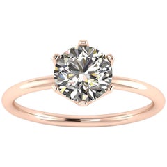 Ferrucci GIA Certified 1.01 Carat White Diamond in 18 Karat Gold Solitaire Ring 1