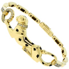 Cartier Panthère de Cartier Wrap Diamond Onyx Tsavorite Garnet Bracelet