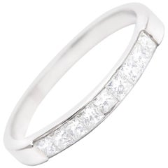 Channel Set Princess Cut Diamond Wedding Band