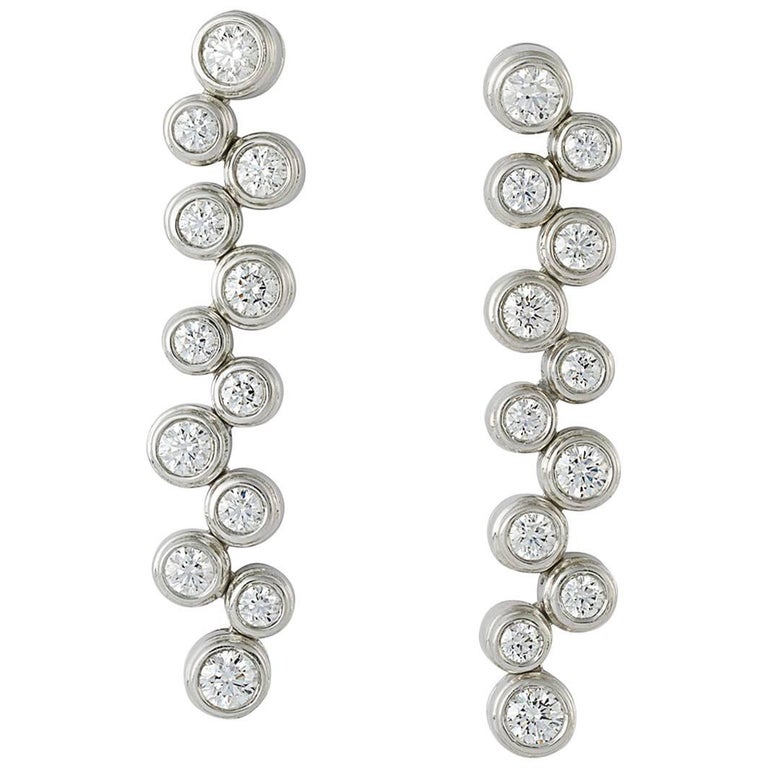 Tiffany and Co. Diamond 'Halo' Drop Earrings at 1stdibs