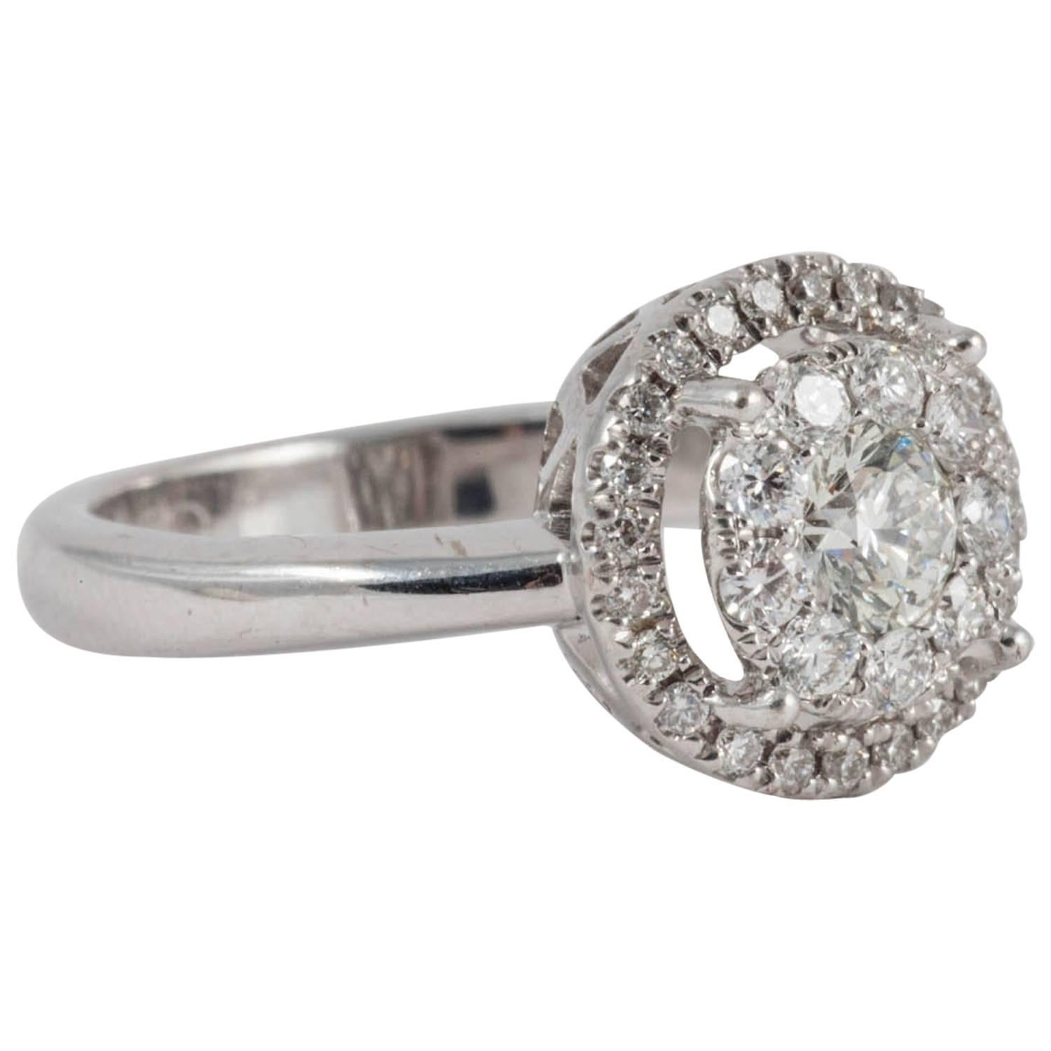 Diamond Halo Ring For Sale