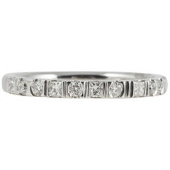 Platinum and Diamond Wedding Band Code by Edge, Binary Code Spells J and I