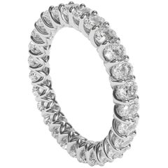 4.50 Carat Diamond Oval Eternity Ring Set in Platinum