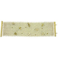 Diamond and Gold Link Wide Bracelet Diamond and Gold Link Wide Bracelet