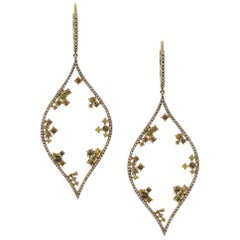 Champagne Diamond Dangle Earrings 6