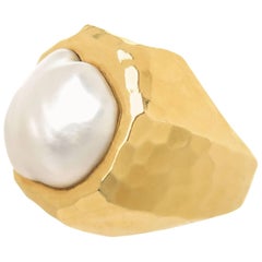 Henry Dunay Pearl Yellow Gold Ring