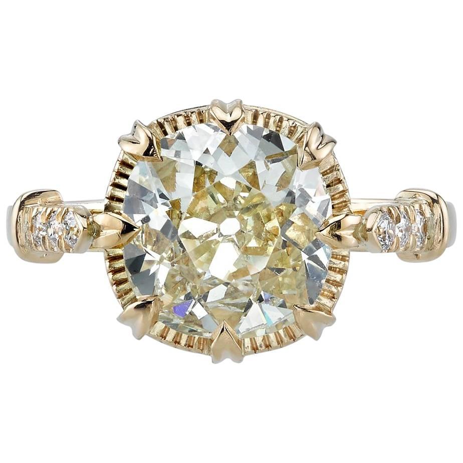 EGL Certified 2.55 Carat Yellow Diamond Engagement Ring