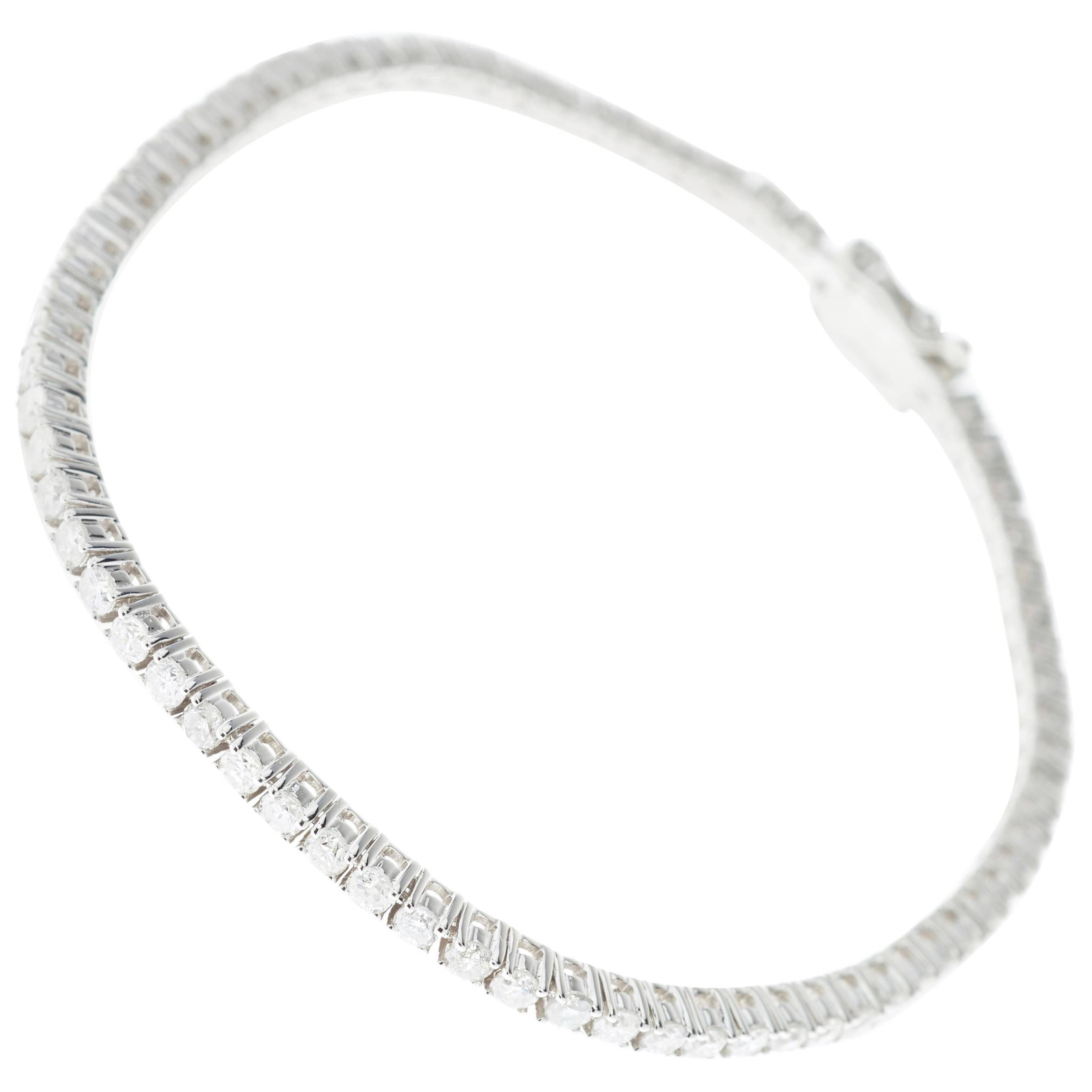 Diamond Tennis Bracelet 2.40 Carat For Sale