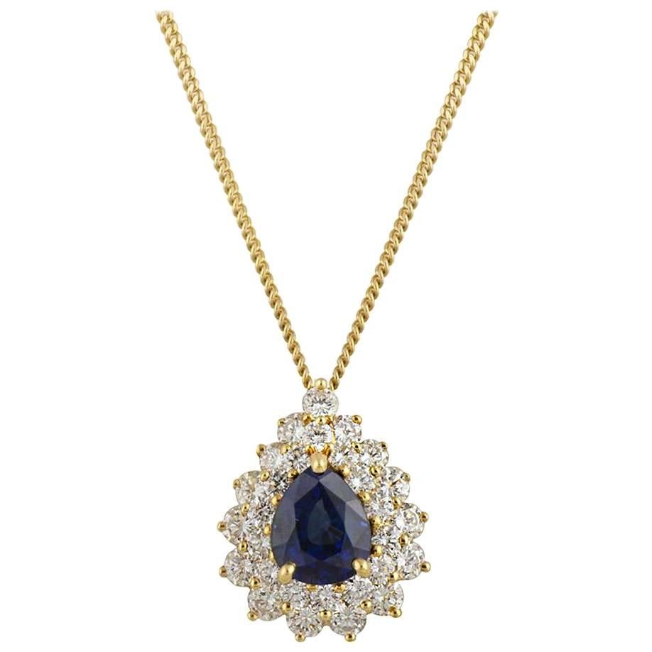 Tiffany & Co. Sapphire and Diamond Pendant