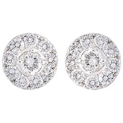 David Morris Diamond Cluster Earrings 1.14 Carat 9