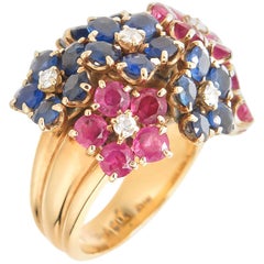 Van Cleef & Arpels Retro 1940s Flower Ring