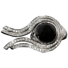 Greg Holland Black Spinel Diamond Cocktail Ring