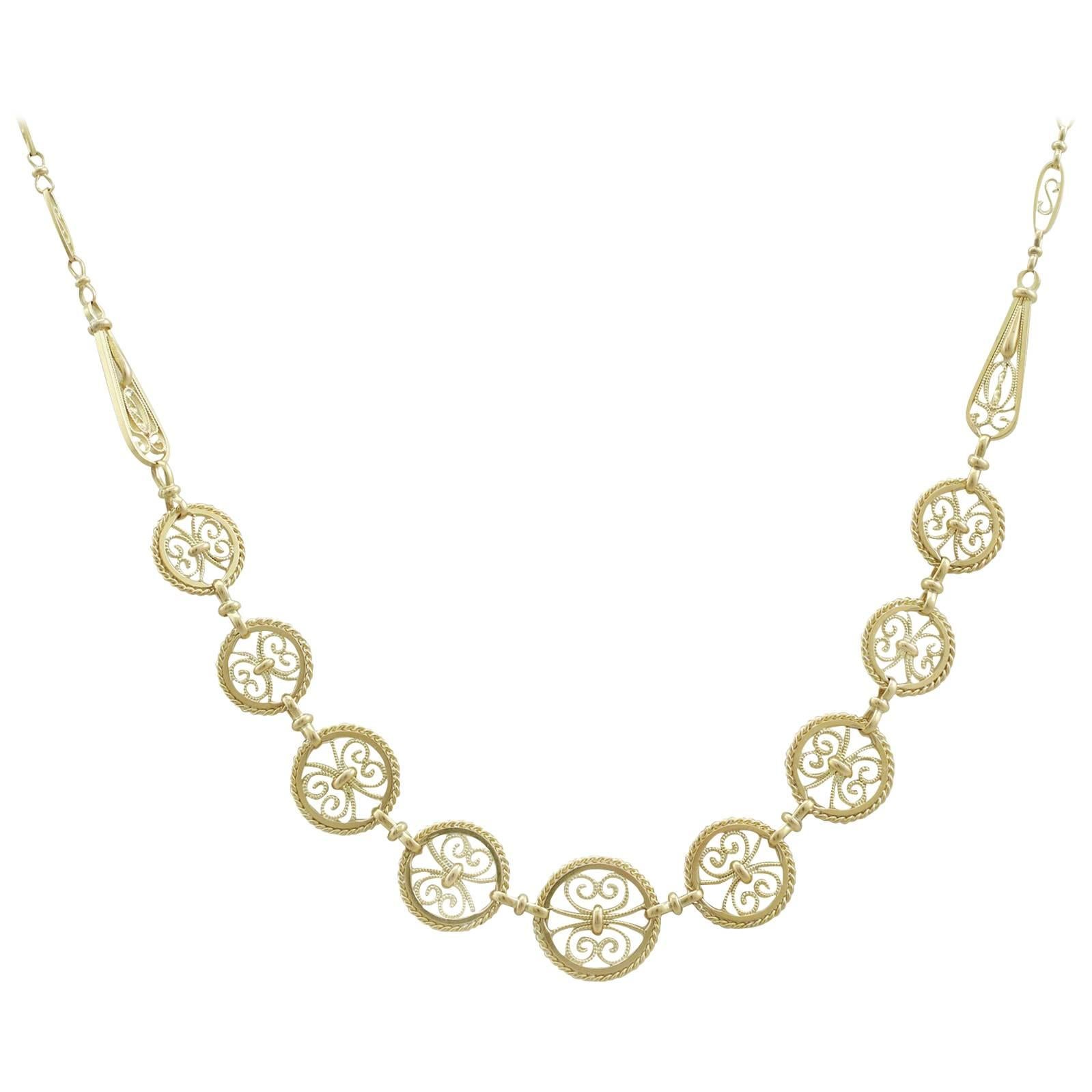 1900s French Yellow Gold Necklace