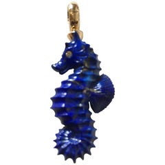 Beautiful Two-Sided Lapis Lazuli Seahorse