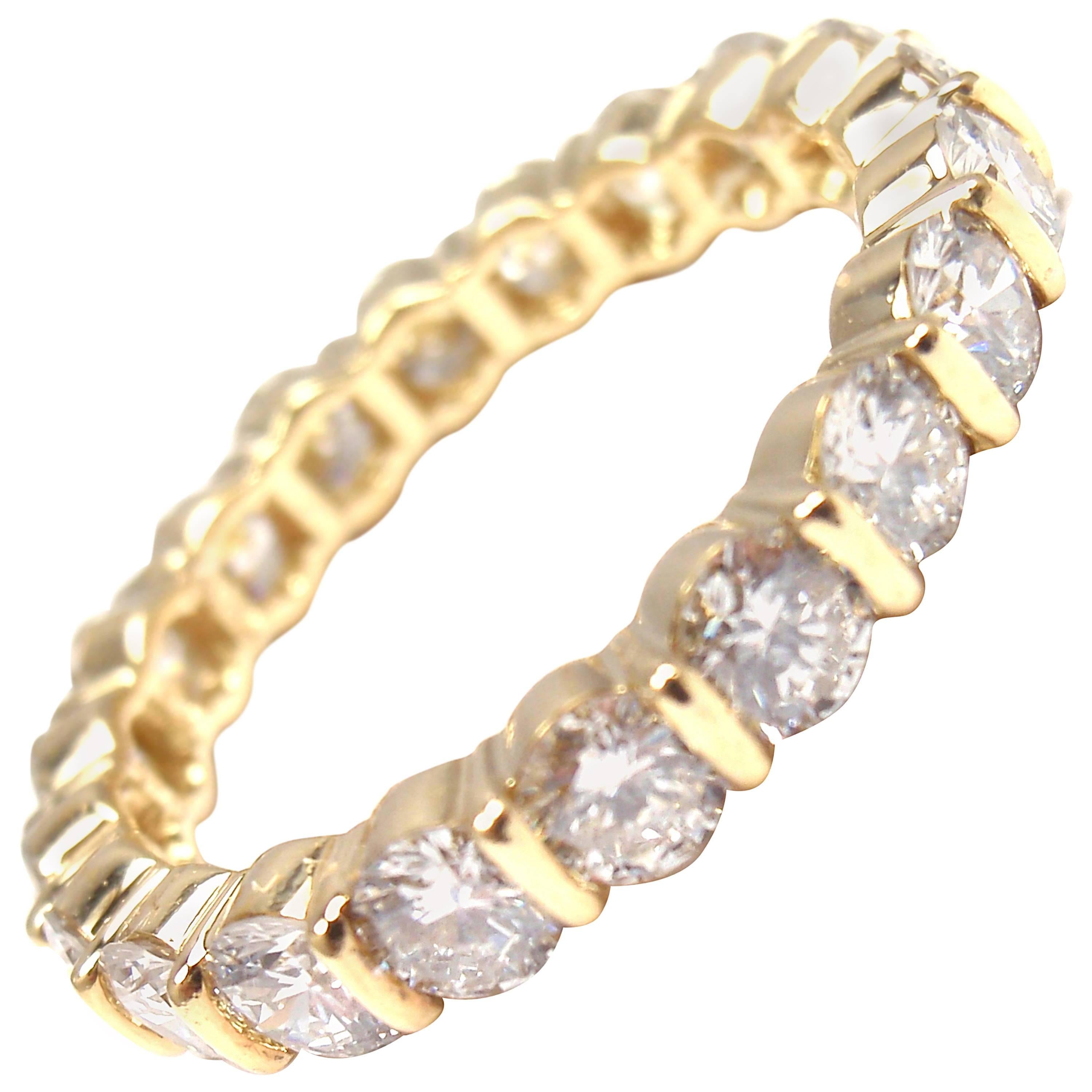 Tiffany & Co. Diamond Eternity Yellow Gold Wedding Band Ring