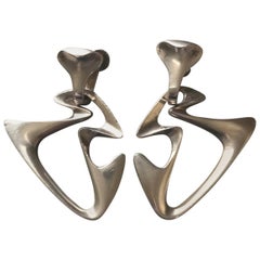 Georg Jensen "Amoeba" Dangle Earrings by Henning Koppel, No. 125