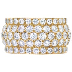 Cartier Five-Row Brilliant Cut Diamond Ring