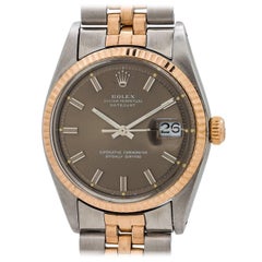 Rolex Rose Gold Stainless Steel Datejust Self-Winding Wristwatch, circa 1969