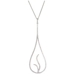 Collier à gouttes en or 14 carats et diamants