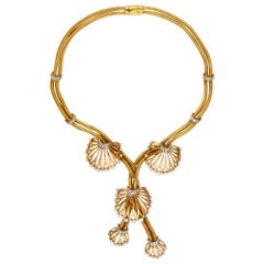 1940s Gold and Diamond Necklace 11