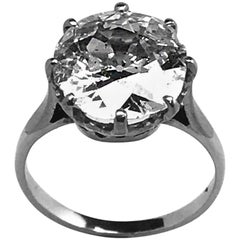 4.15 Carat Round Diamond Eight Prong Solitaire Ring