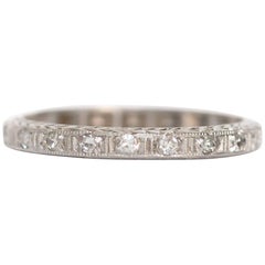 .10 Carat, Total Weight Diamond Platinum Wedding Band