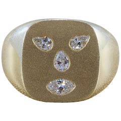 Diamond Gold Gentleman’s Face Ring