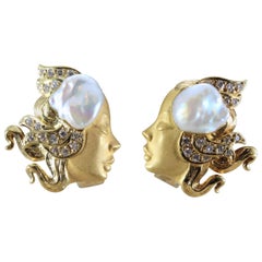 Carrera y Carrera Gold Baroque Pearl Earrings 3
