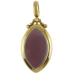 Victorian 18 Carat Gold and Carnelian Picture Locket