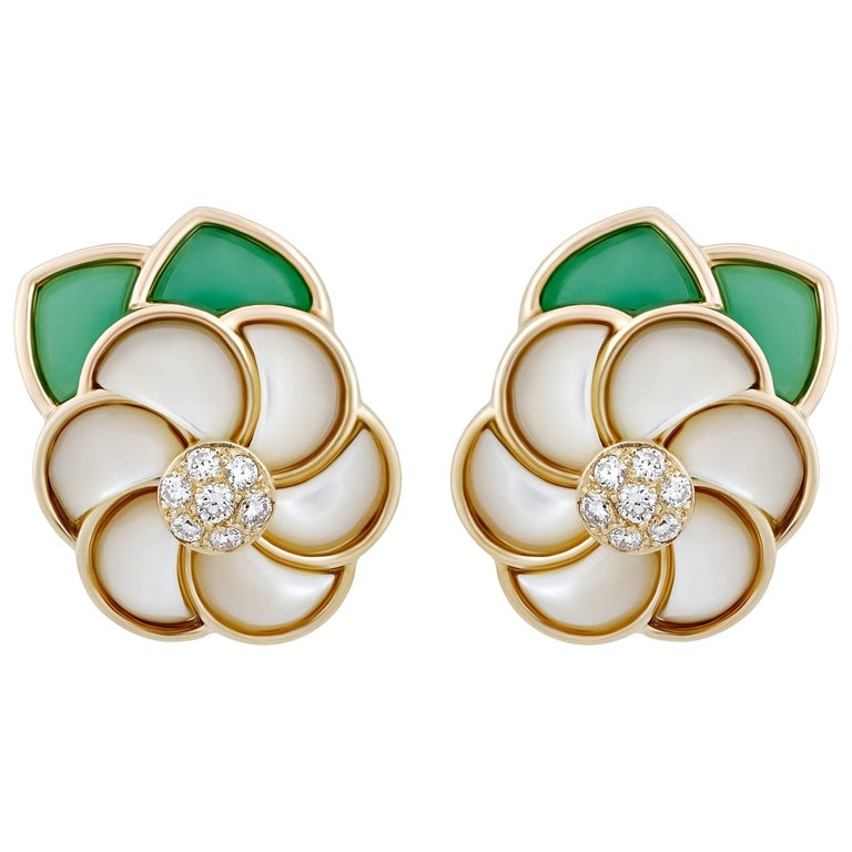 Van cleef earrings green Clearance