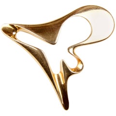 Georg Jensen 18 Carat Gold Splash Henning Koppel Brooch