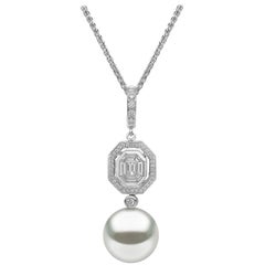 Yoko London South Sea Pearl Pendant in White Gold with White Diamonds